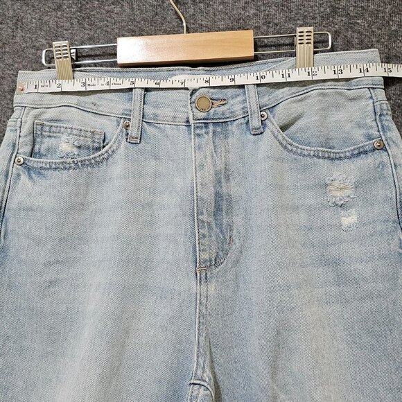 JBD Jeans Womens Size 27 100% Cotton Light Wash Blue Distressed - Picture 11 of 16